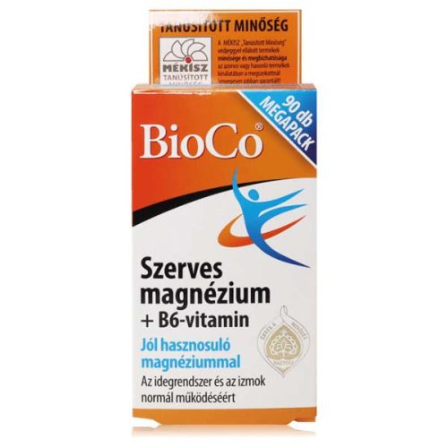 BioCo Szerves Magnézium + B6-vitamin tabletta (90 db)