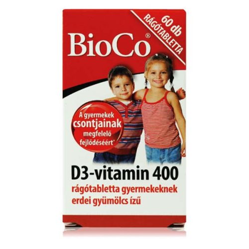 BioCo D3-vitamin 400 rágótabletta gyermekeknek (60 db)